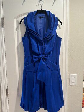 Stunning Samuel Dong Vibrant Blue Dress in Size S